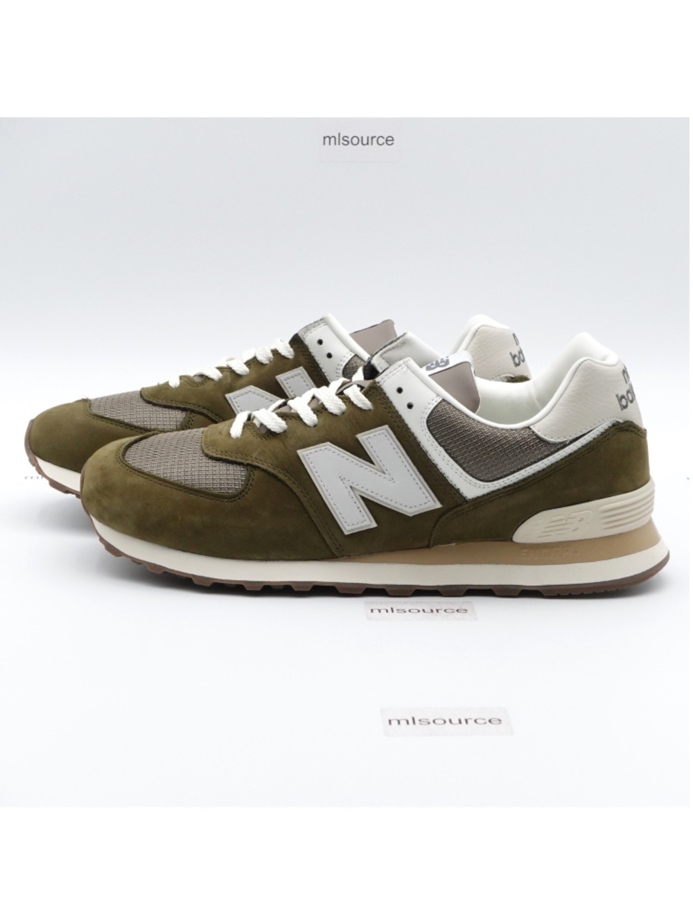 NEW Men's New Balance 574 Sneakers U5742RG Calcium/Dark Silver Metallic
